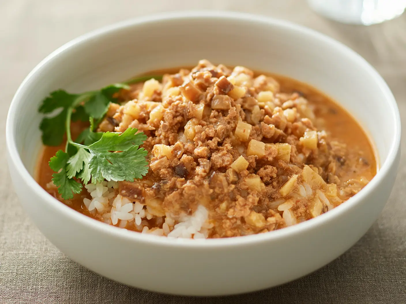 ごはんにかける 胡麻味噌担々スープ