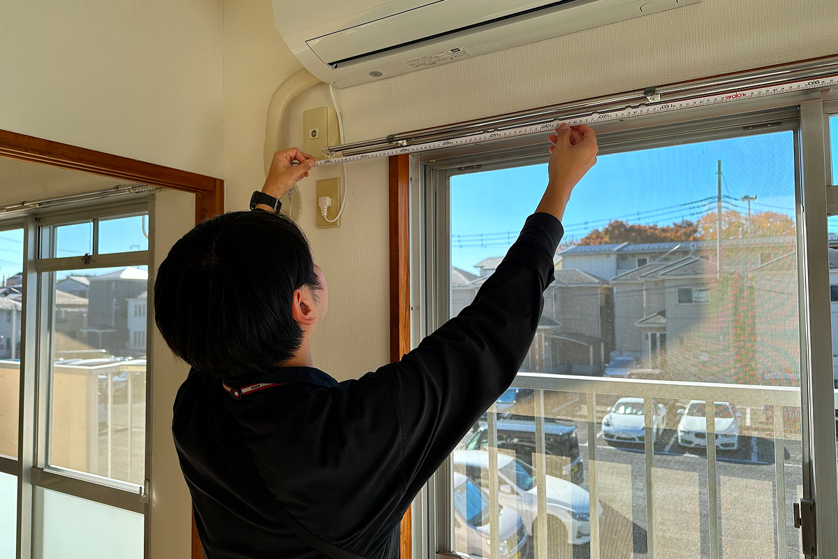 カーテン・カーテンレール・ブラインド・シェードの採寸のイメージ