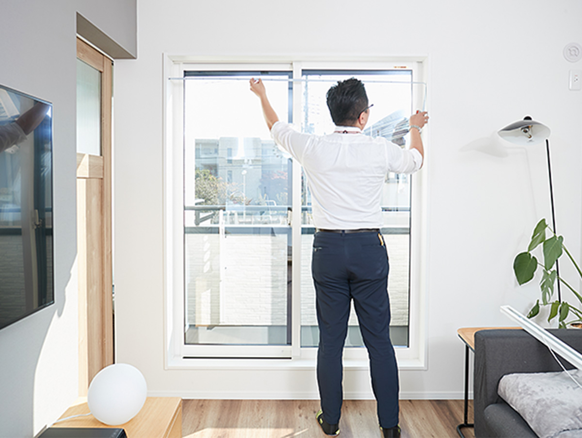 窓まわりの採寸のイメージ