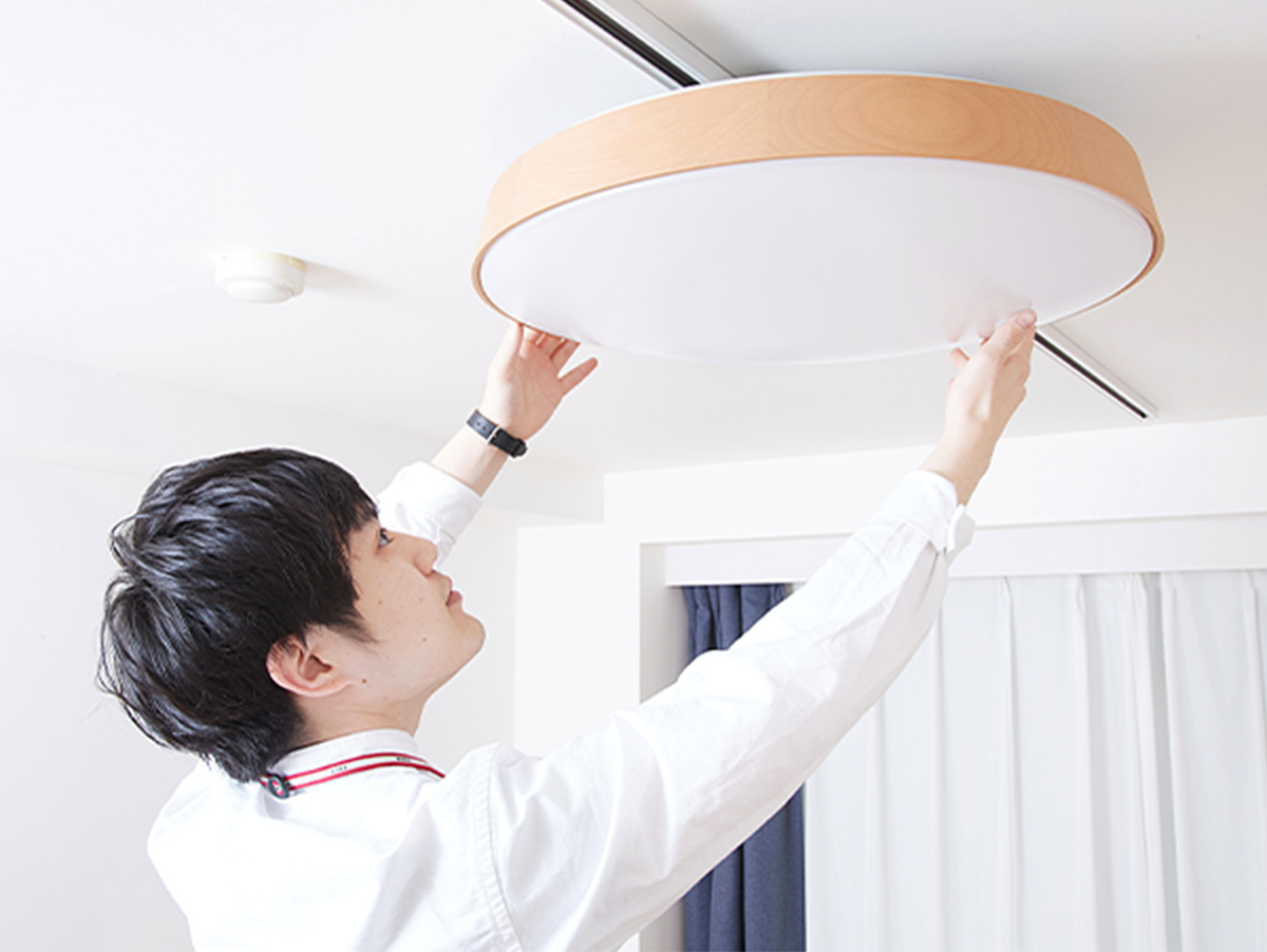 照明の取り付けのイメージ