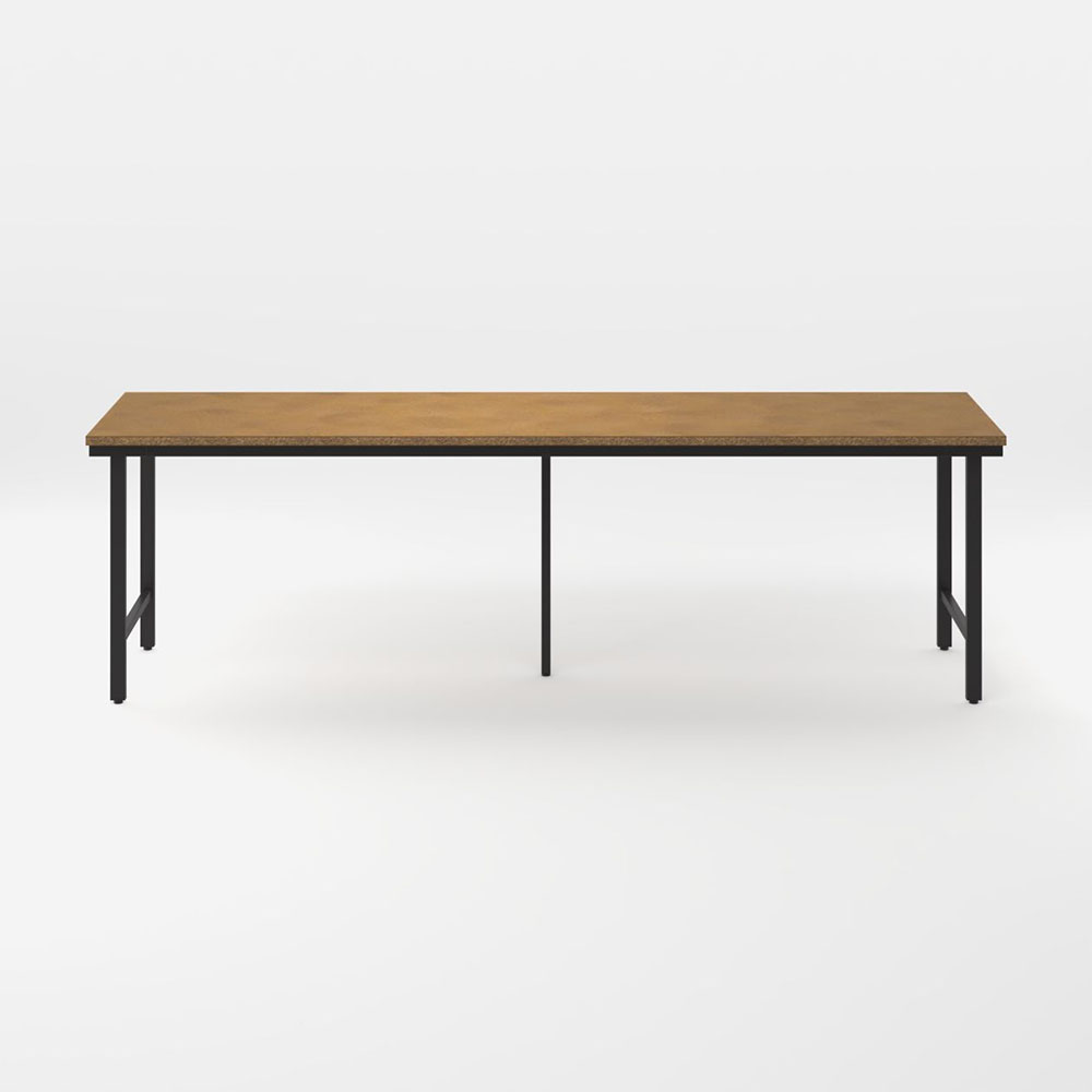 角パイプテーブル 奥行600mm 幅2400mm – 法人向け空間商材