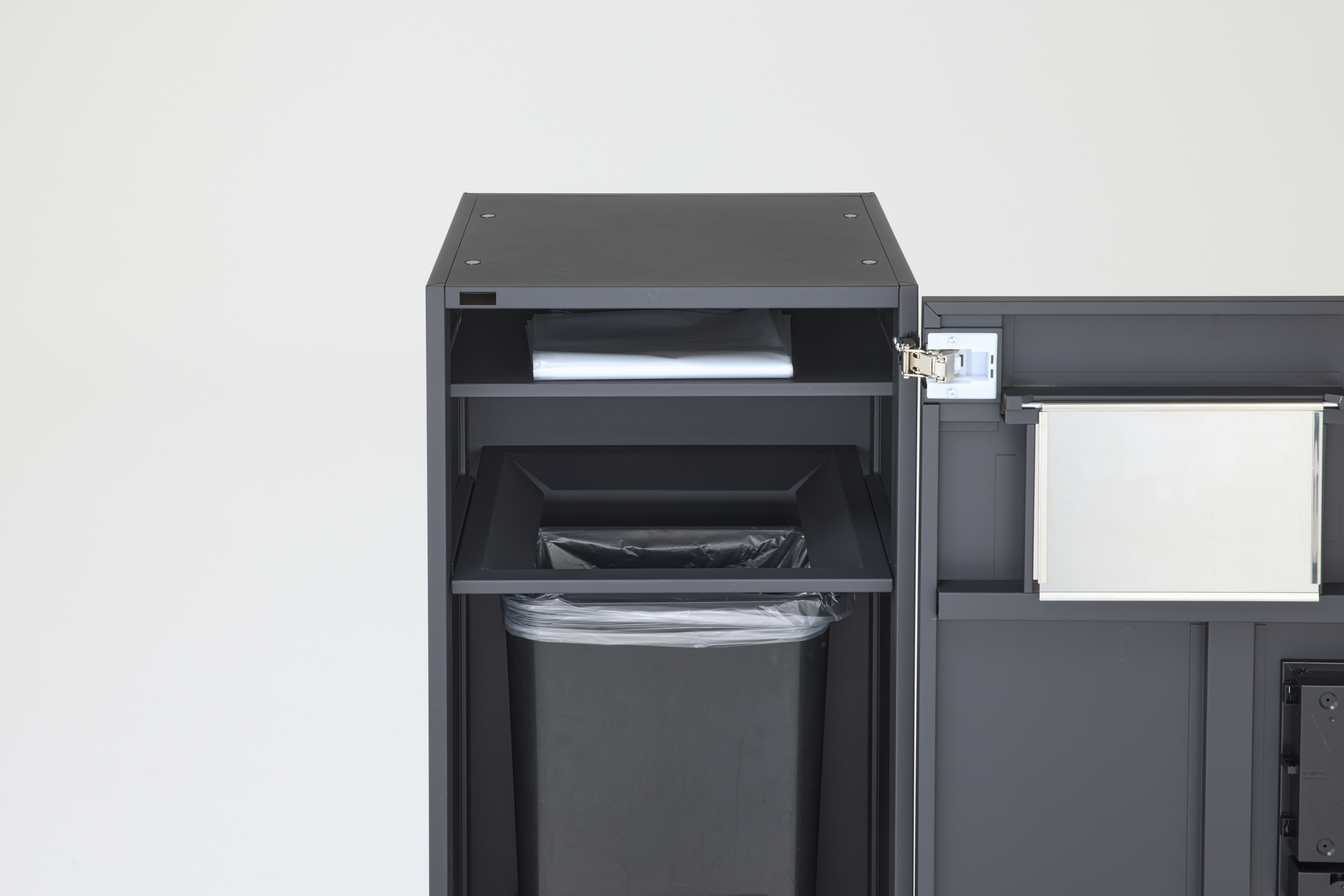 【秋島良品】スチールダストボックス インダストリアルなNY風スチールダストボックス/BK‐【公式】秋島良品