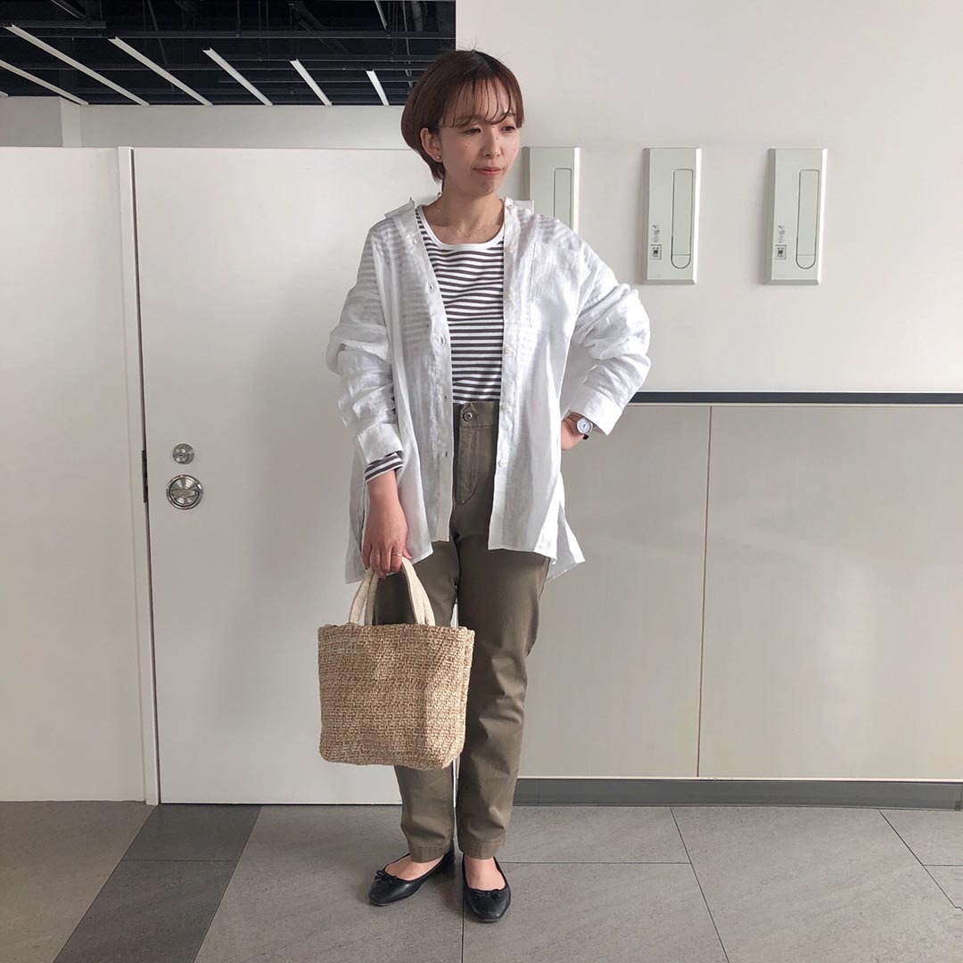 フレンチリネン洗いざらしワイドシャツ ｍ ｌ グレイッシュブラウン 通販 無印良品