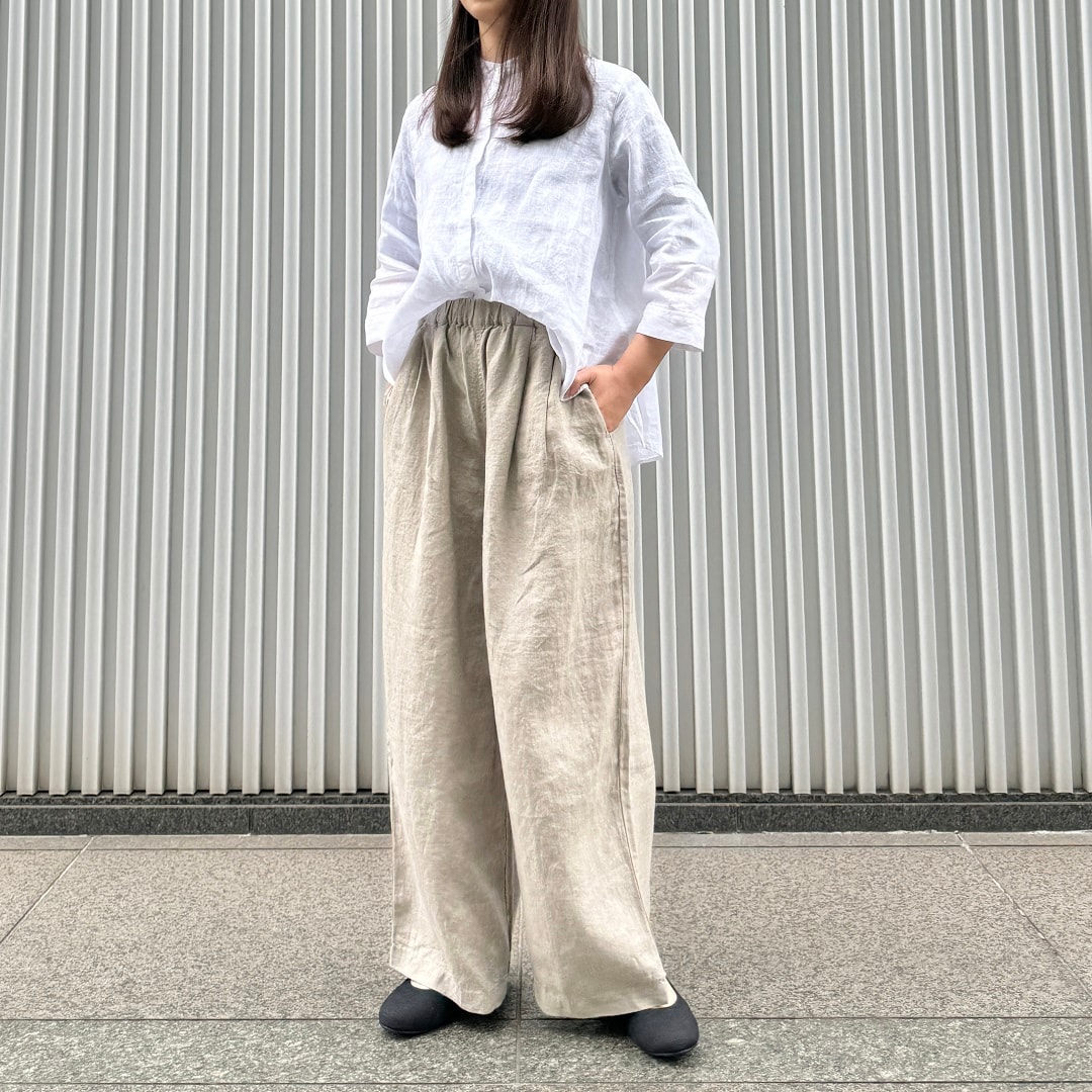 リネンのパンツを、身長別に着比べました｜ 無印良品
