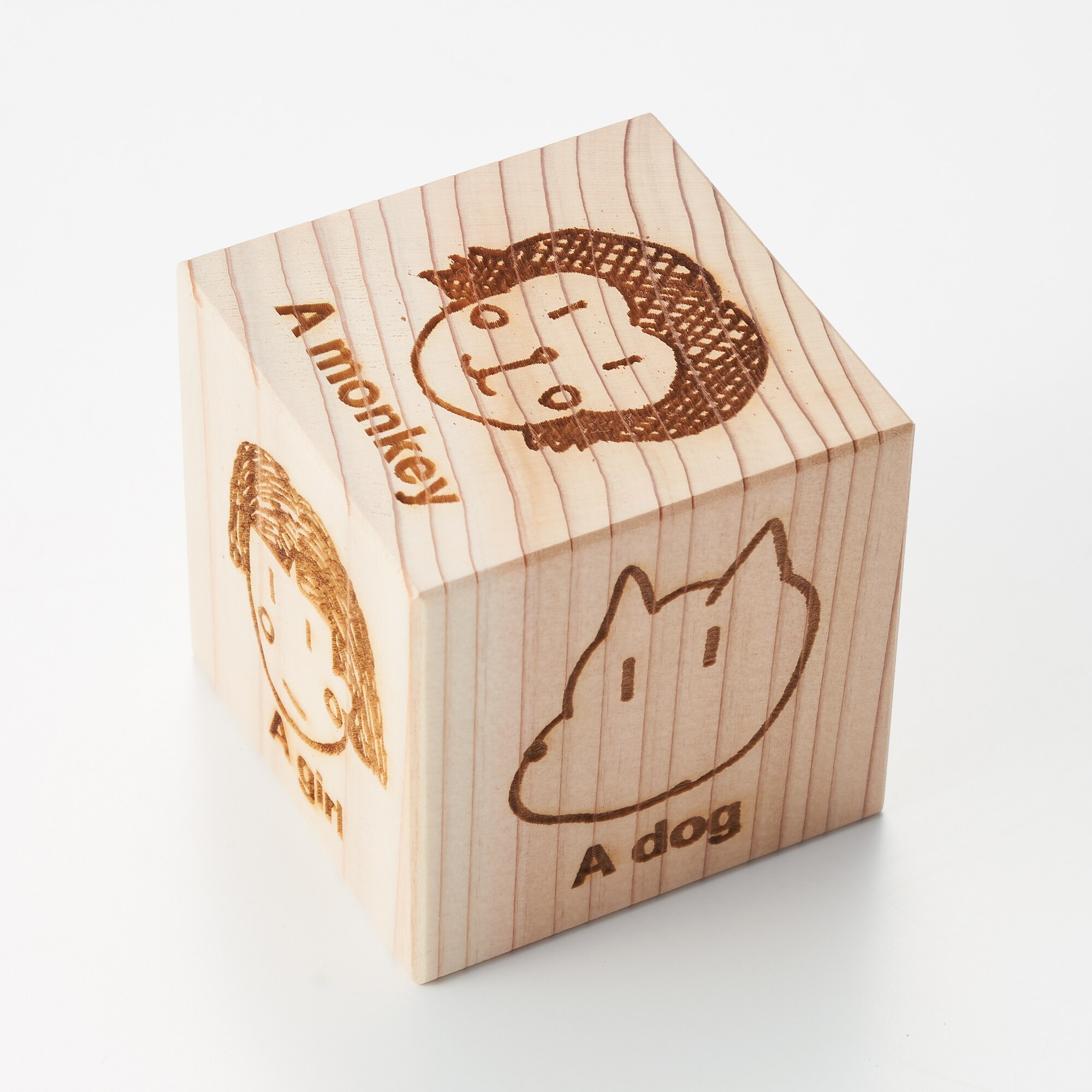 木のおもちゃ　もくもく絵本　女の子ver.（英語版）