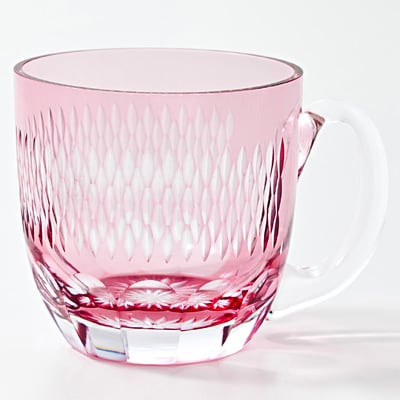 江戸切子の硝子カップ　