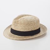 埼玉県　田中帽子の麦わら帽子「中折れ帽（ノア）」ナチュラル