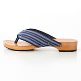 ｍｉｚｕｔｏｒｉの下駄「紺つむぎ」　Ｍ（２４.５～２５ｃｍ）