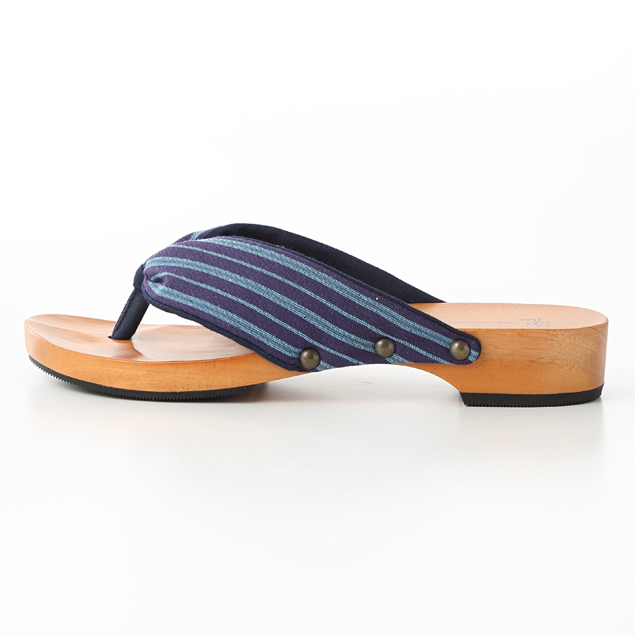 ｍｉｚｕｔｏｒｉの下駄「紺つむぎ」　ＬＬ（２６.５～２７ｃｍ）