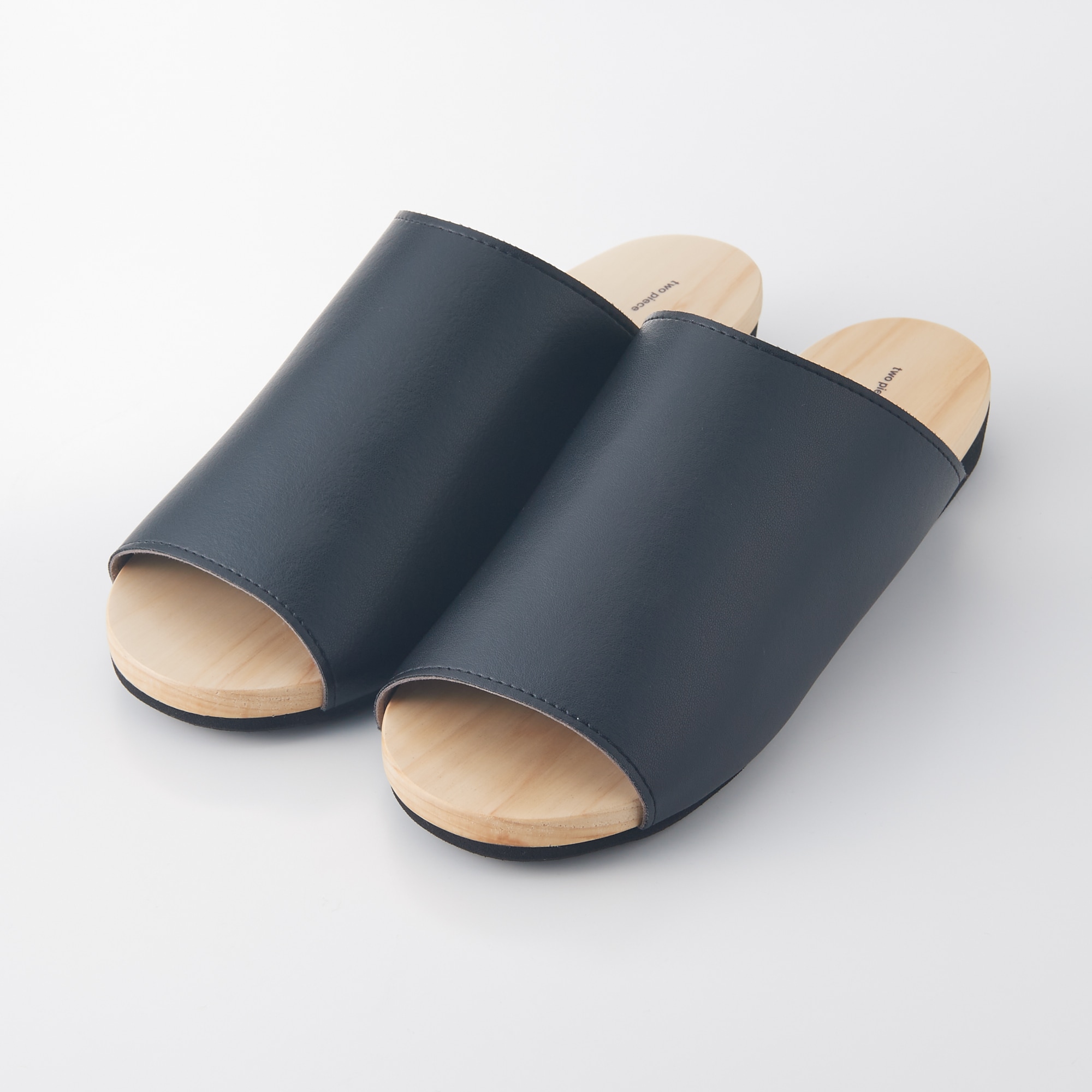 木のルームシューズ　黒Ｓ（21.5～23ｃｍ）