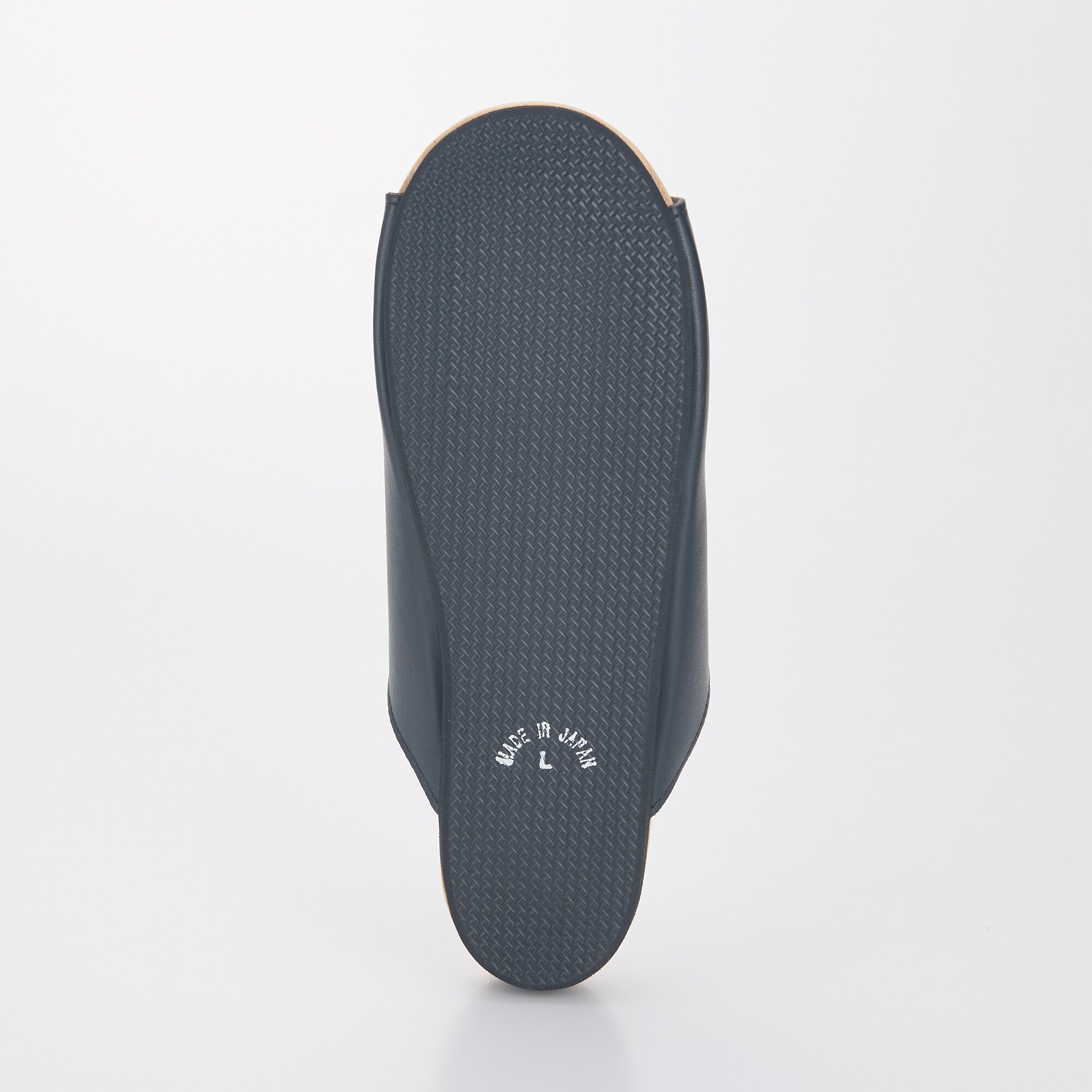 木のルームシューズ　黒L　（25.5～27ｃｍ）