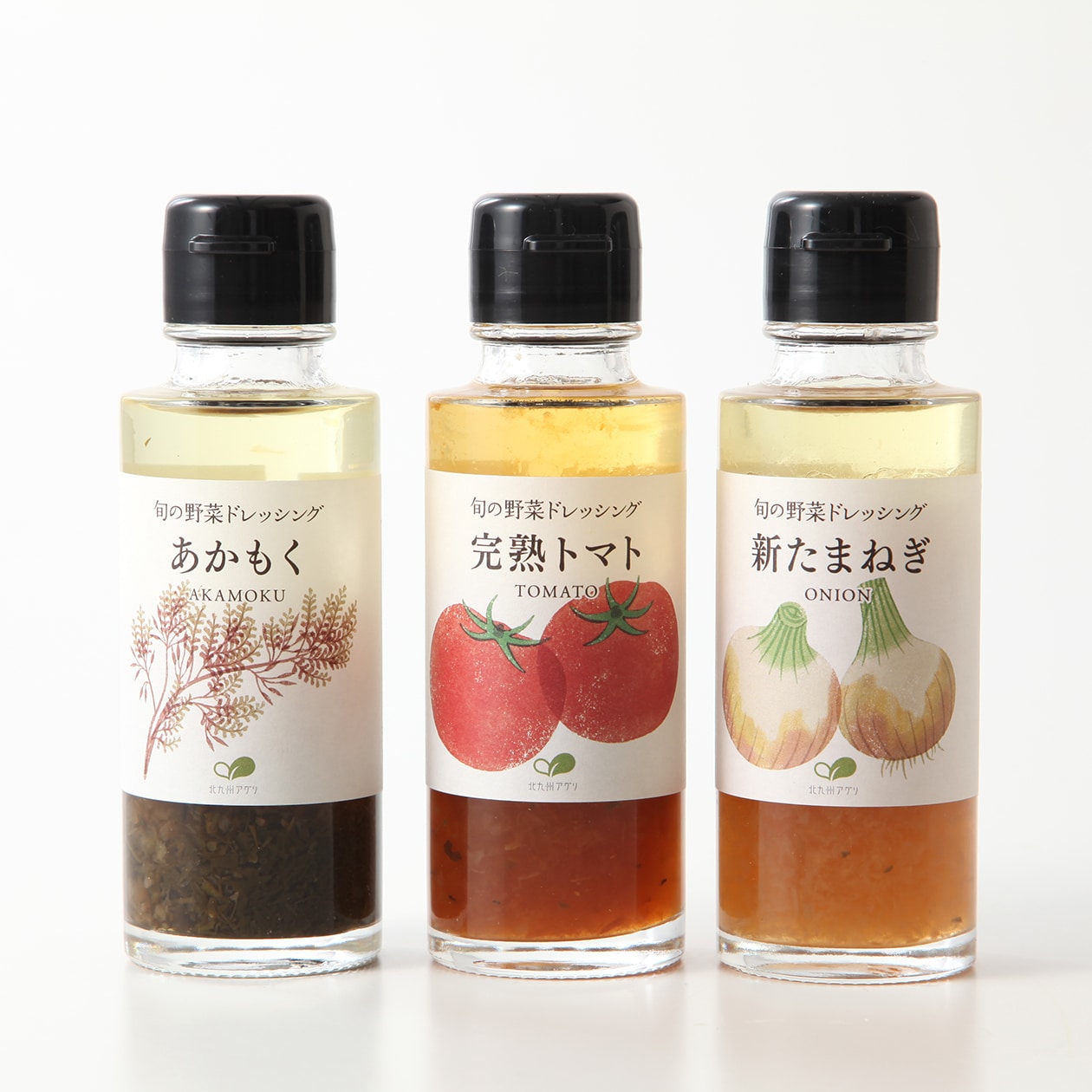旬の野菜ドレッシング　夏セット（あかもく・新たまねぎ・完熟トマト）