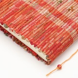 南部裂織　ブックカバー　浮き織り（赤系）