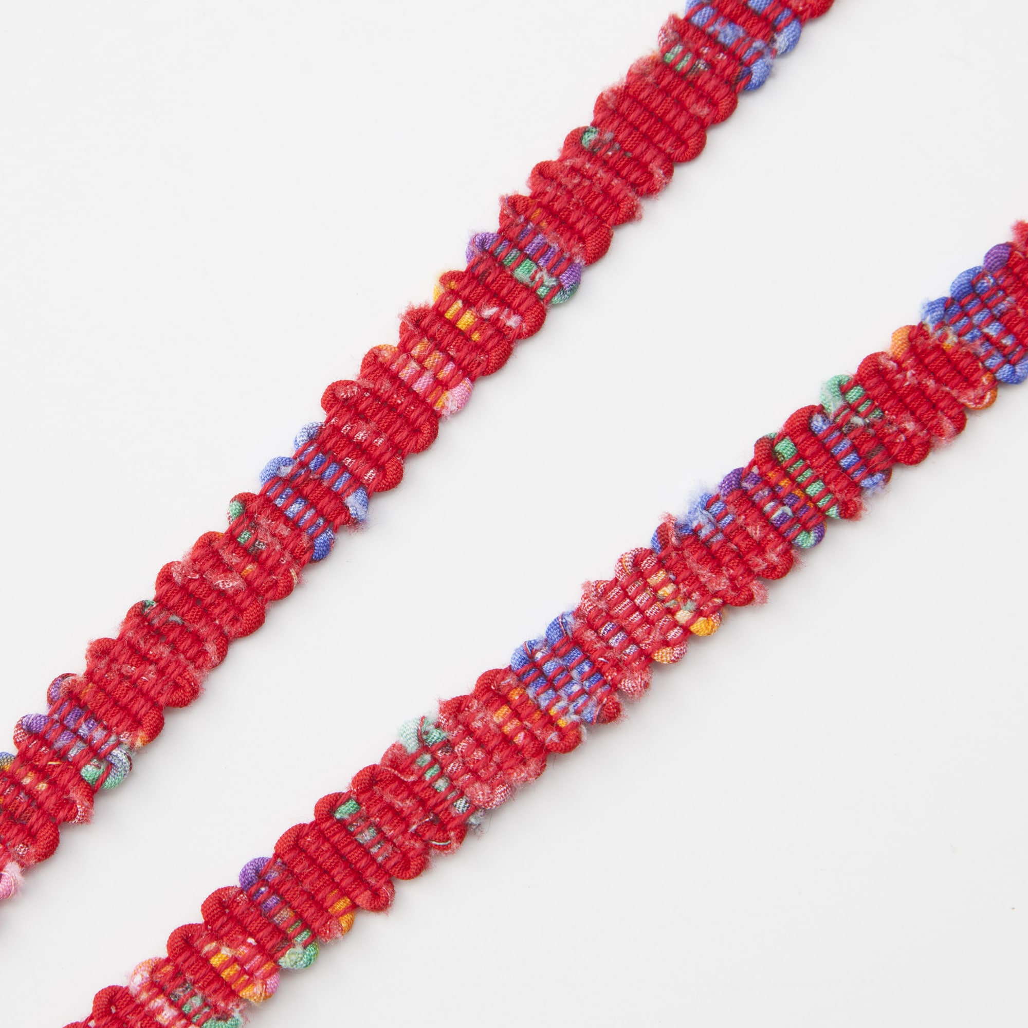 南部裂織　ネックストラップ　赤