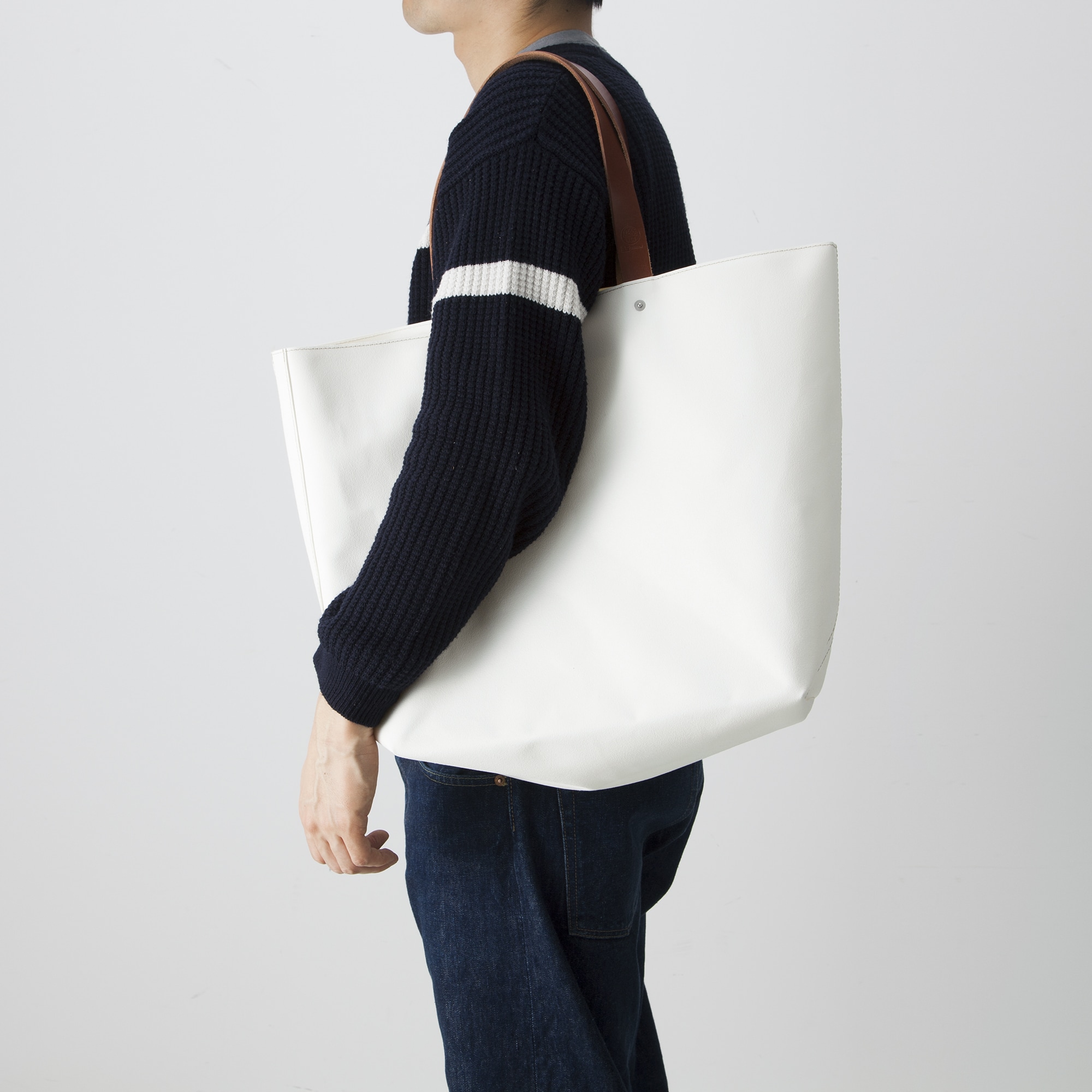 横濱帆布鞄 D ホワイト（森野艦船帆布）