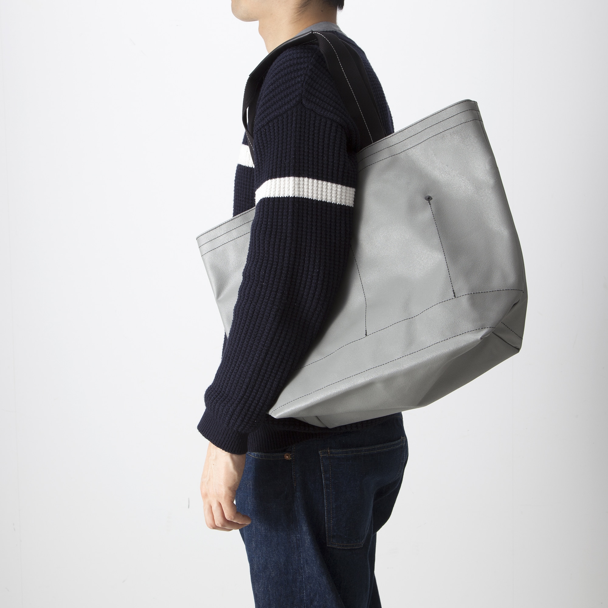 横濱帆布鞄 E グレー（森野艦船帆布）