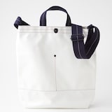 横濱帆布鞄 Ｆ ホワイト（森野艦船帆布）