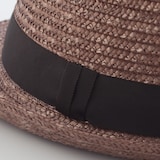 埼玉県　田中帽子の麦わら帽子「中折れ帽（ノア）」ブラウン