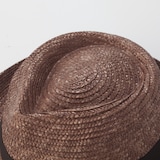 埼玉県　田中帽子の麦わら帽子「中折れ帽（ノア）」ブラウン
