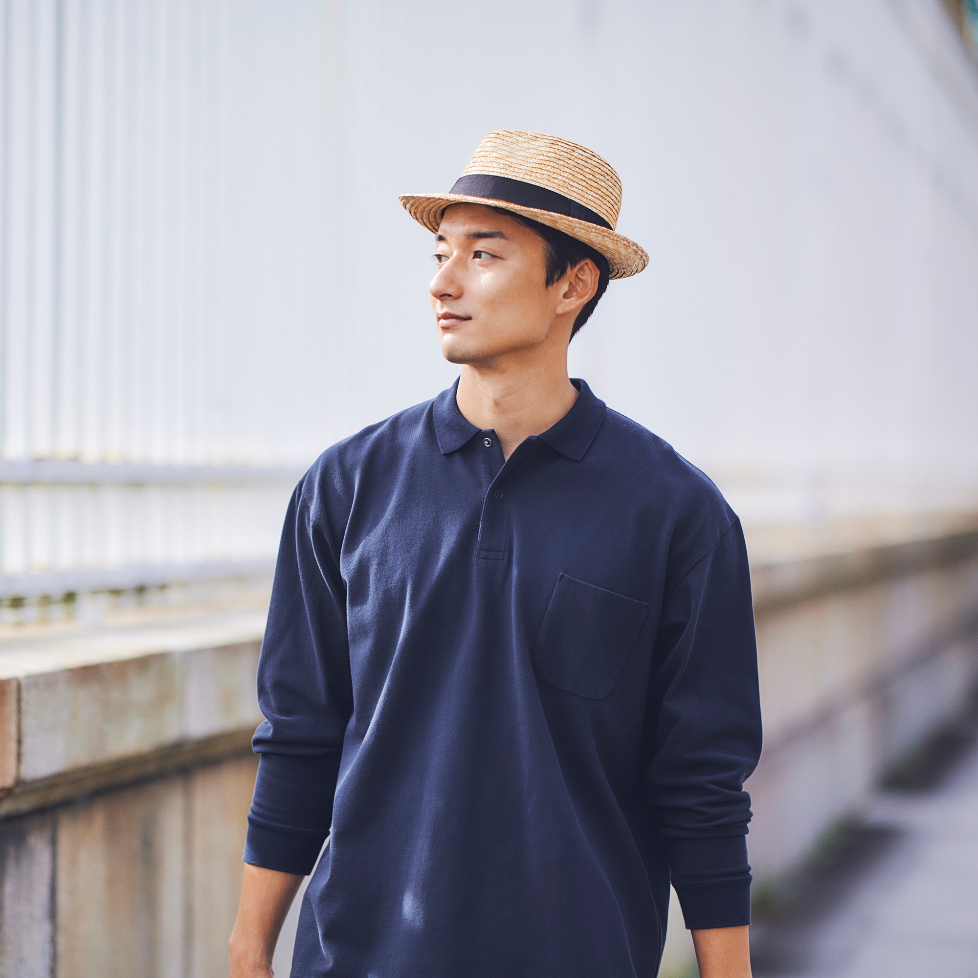 埼玉県　田中帽子の麦わら帽子「中折れ帽（ノア）」ブラウン