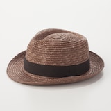 埼玉県　田中帽子の麦わら帽子「中折れ帽（ノア）」ブラウン