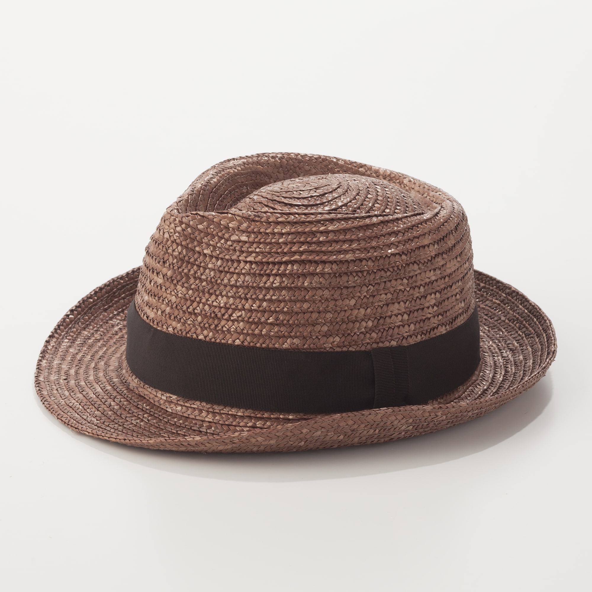 埼玉県　田中帽子の麦わら帽子「中折れ帽（ノア）」ブラウン