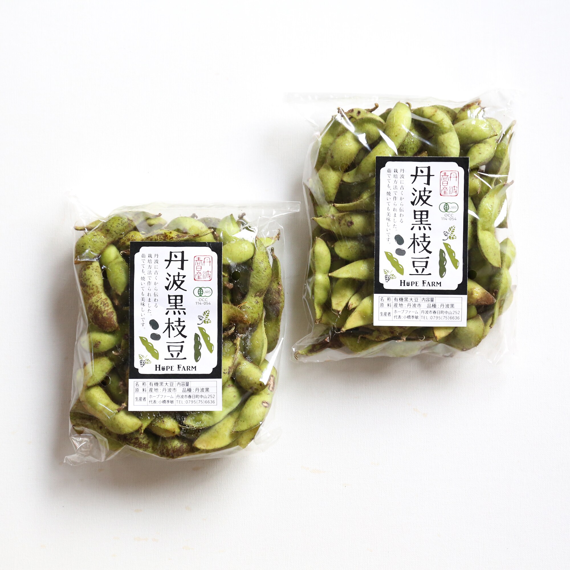 兵庫県産　ＨＯＰＥ　ＦＡＲＭの「丹波黒枝豆」家庭用（莢のみ）　約５００ｇ