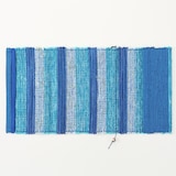 南部裂織　ブックカバー   青系