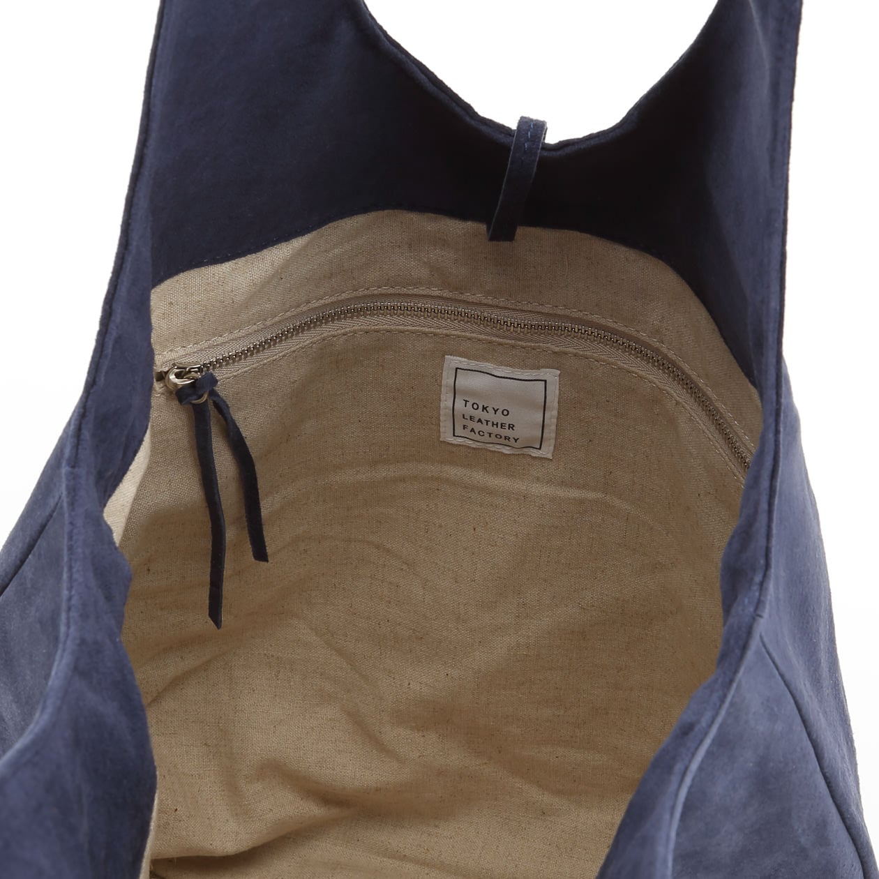 革屋が作った、洗えるドロップトートバッグ・ネイビー