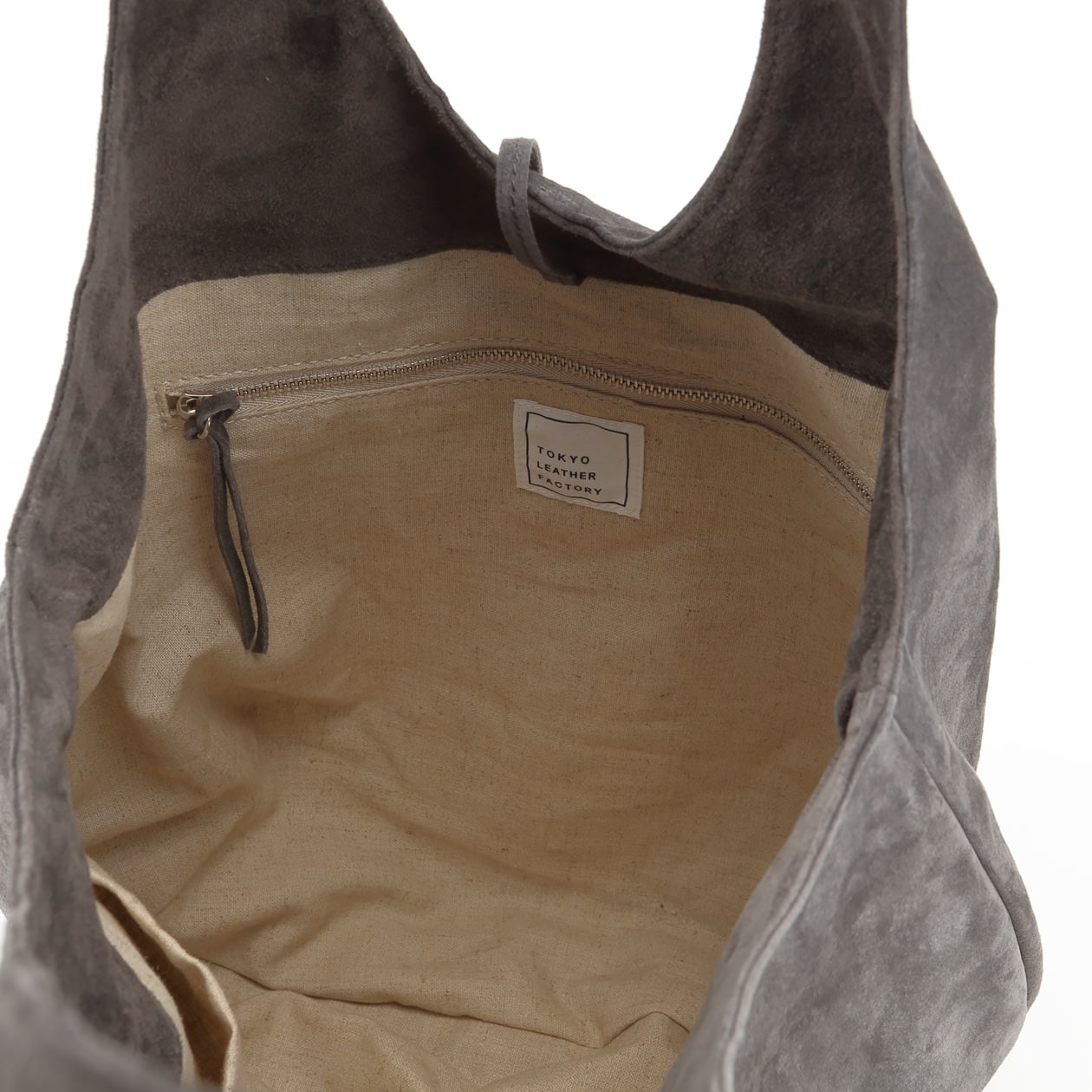 革屋が作った、洗えるドロップトートバッグ・グレー