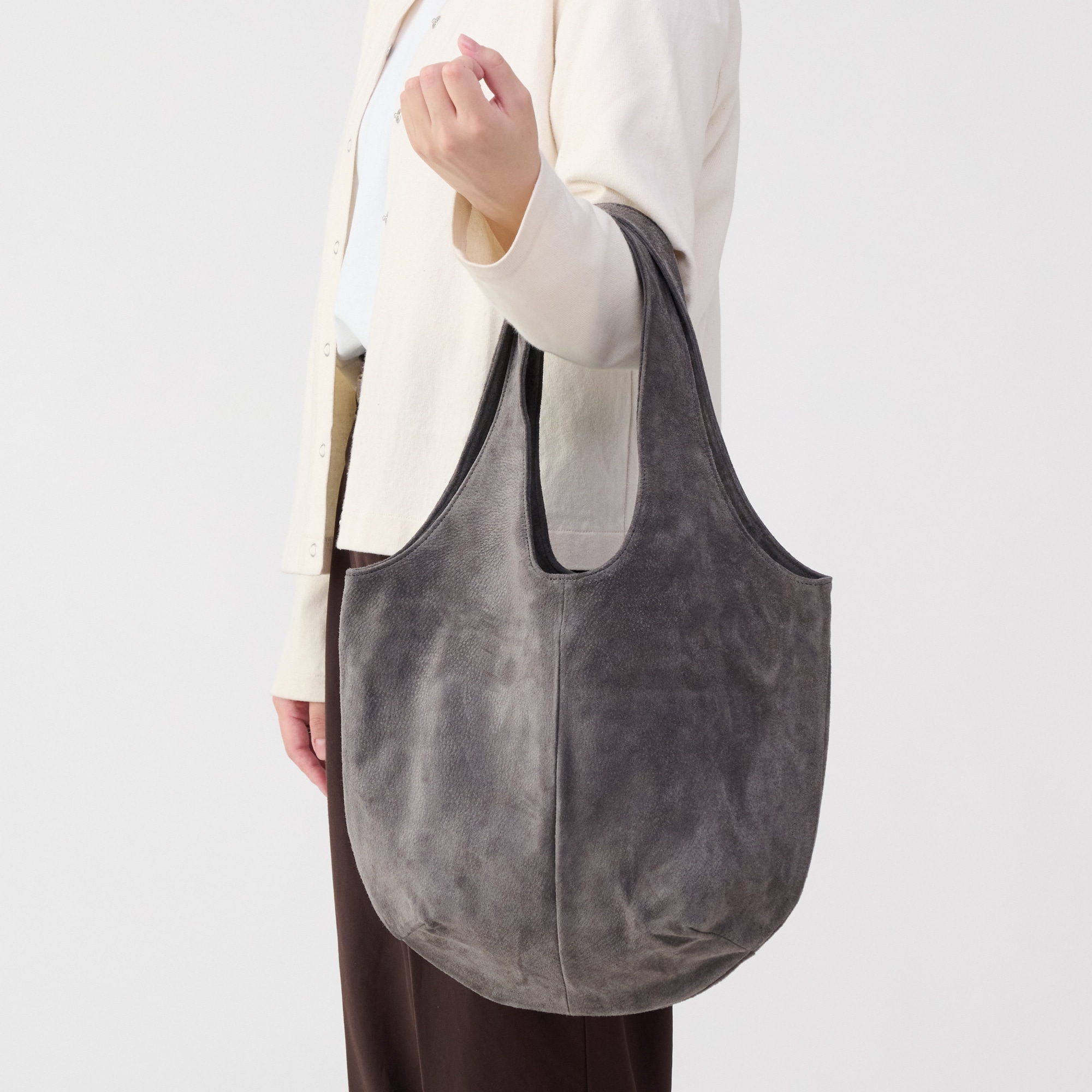 革屋が作った、洗えるドロップトートバッグ・グレー