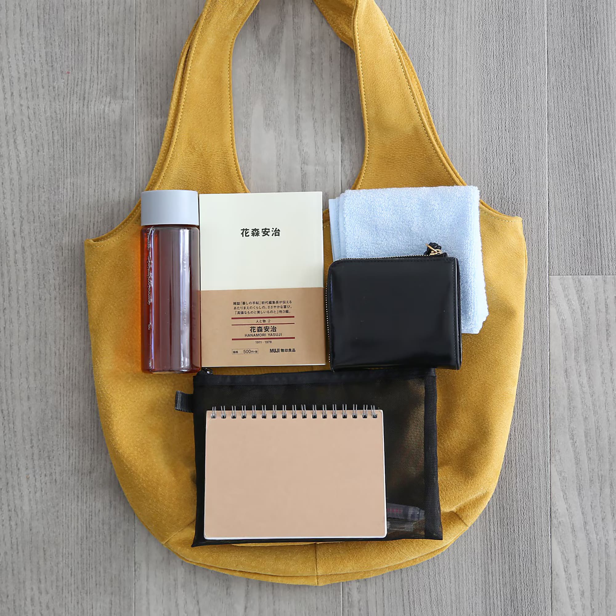 革屋が作った、洗えるドロップトートバッグ・グレー