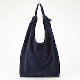 革屋が作った、洗えるショッピングバッグ・ネイビー