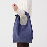 革屋が作った、洗えるショッピングバッグ・ネイビー