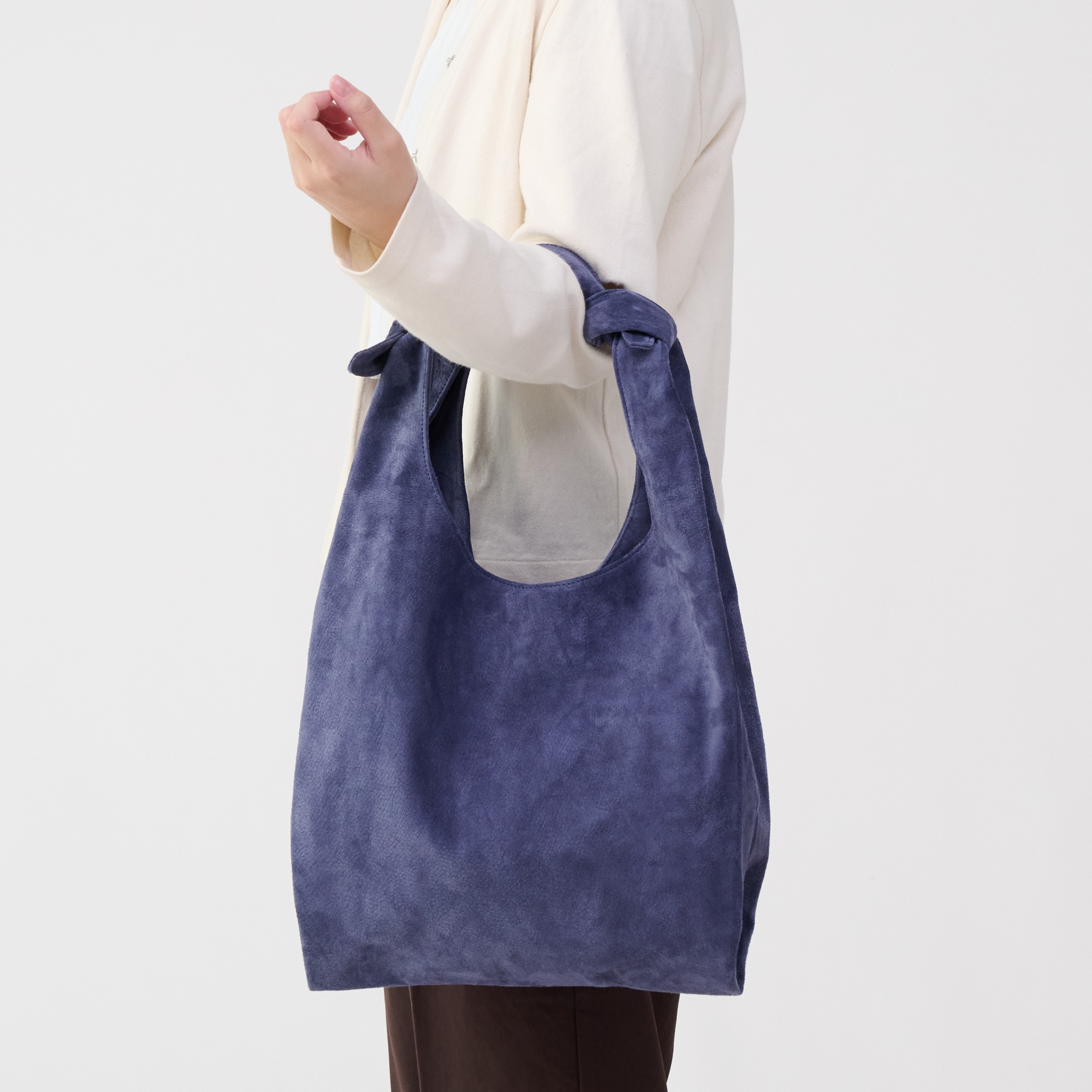 革屋が作った、洗えるショッピングバッグ・ネイビー