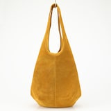 革屋が作った、洗えるドロップトートバッグ・マスタード