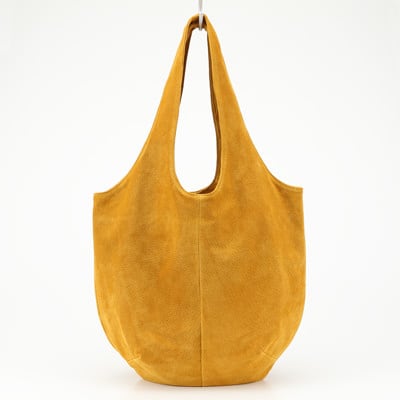 革屋が作った、洗えるドロップトートバッグ・マスタード