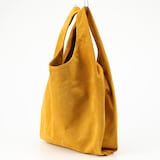 革屋が作った、洗えるショッピングバッグ・マスタード