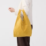 革屋が作った、洗えるショッピングバッグ・マスタード