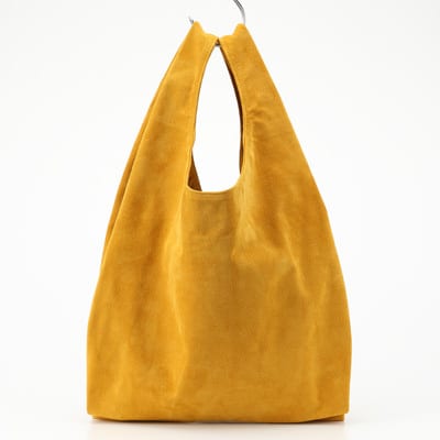 革屋が作った、洗えるショッピングバッグ・マスタード
