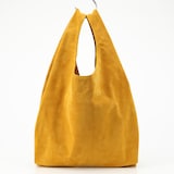 革屋が作った、洗えるショッピングバッグ・マスタード