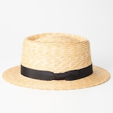 埼玉県　田中帽子の麦わら帽子「ポークパイ型（カリマ）」