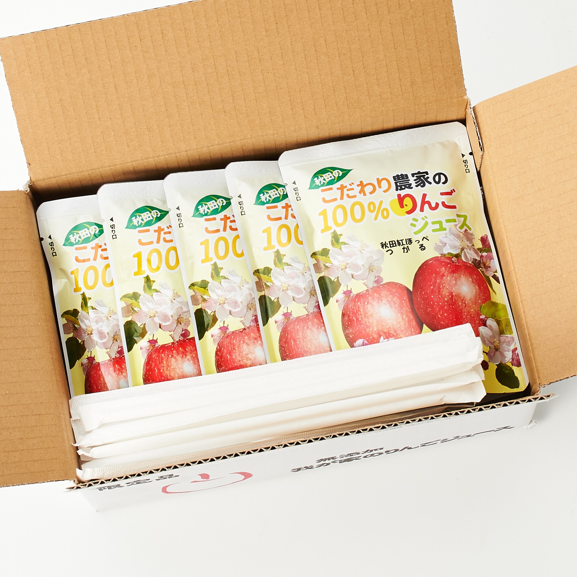 秋田県さとう果樹園　季節のりんごジュース　１８０ｍｌ×２０袋