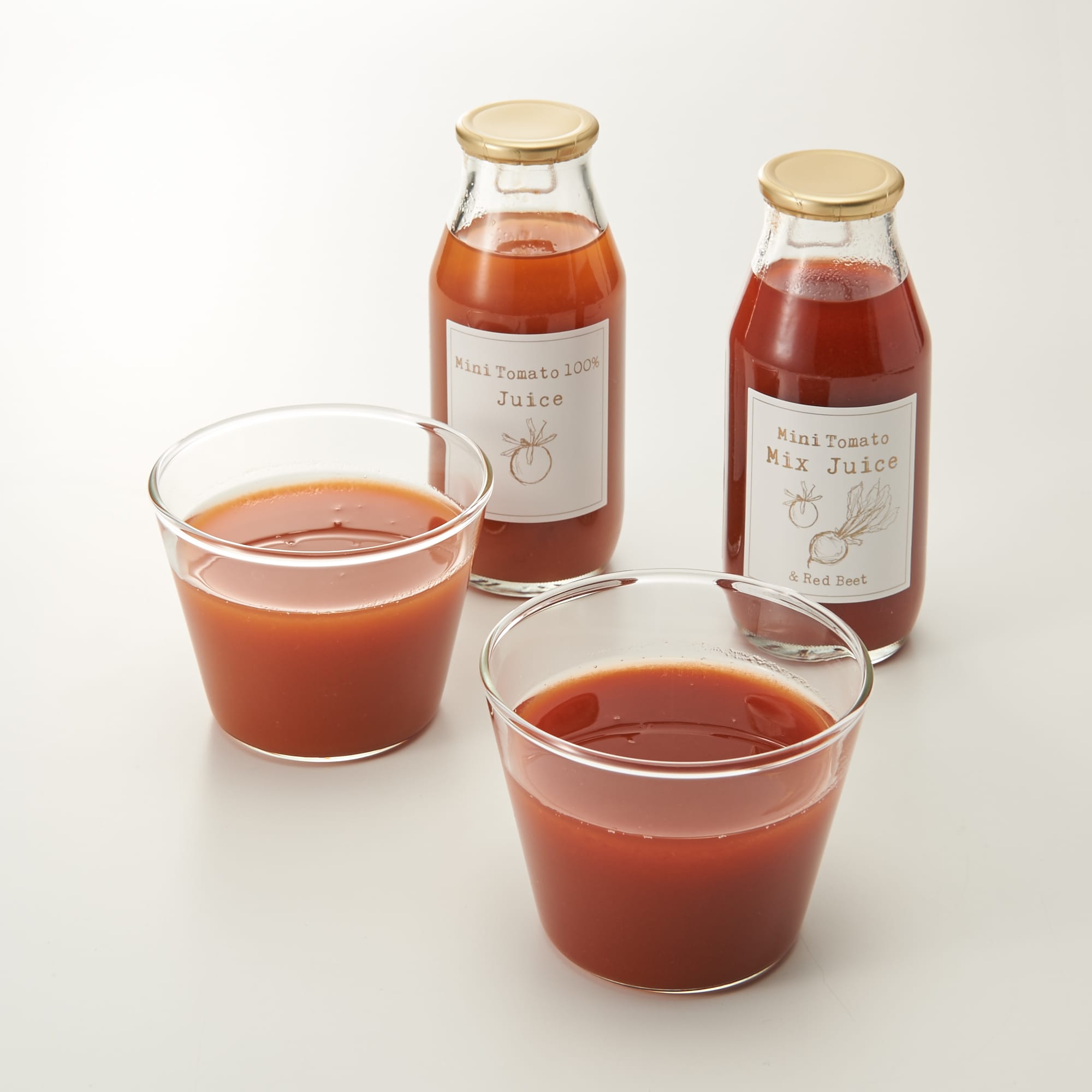 北海道和寒産　齋藤農園　ミニトマトジュース　２種セット・４本入（各１７０ｍｌ）