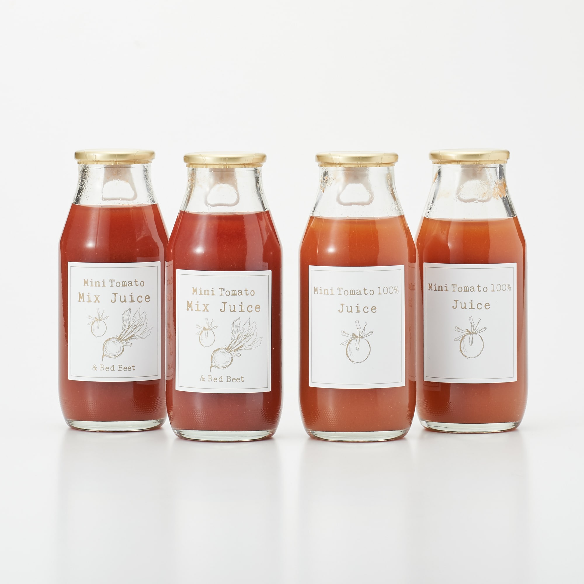 北海道和寒産　齋藤農園　ミニトマトジュース　２種セット・４本入（各１７０ｍｌ）