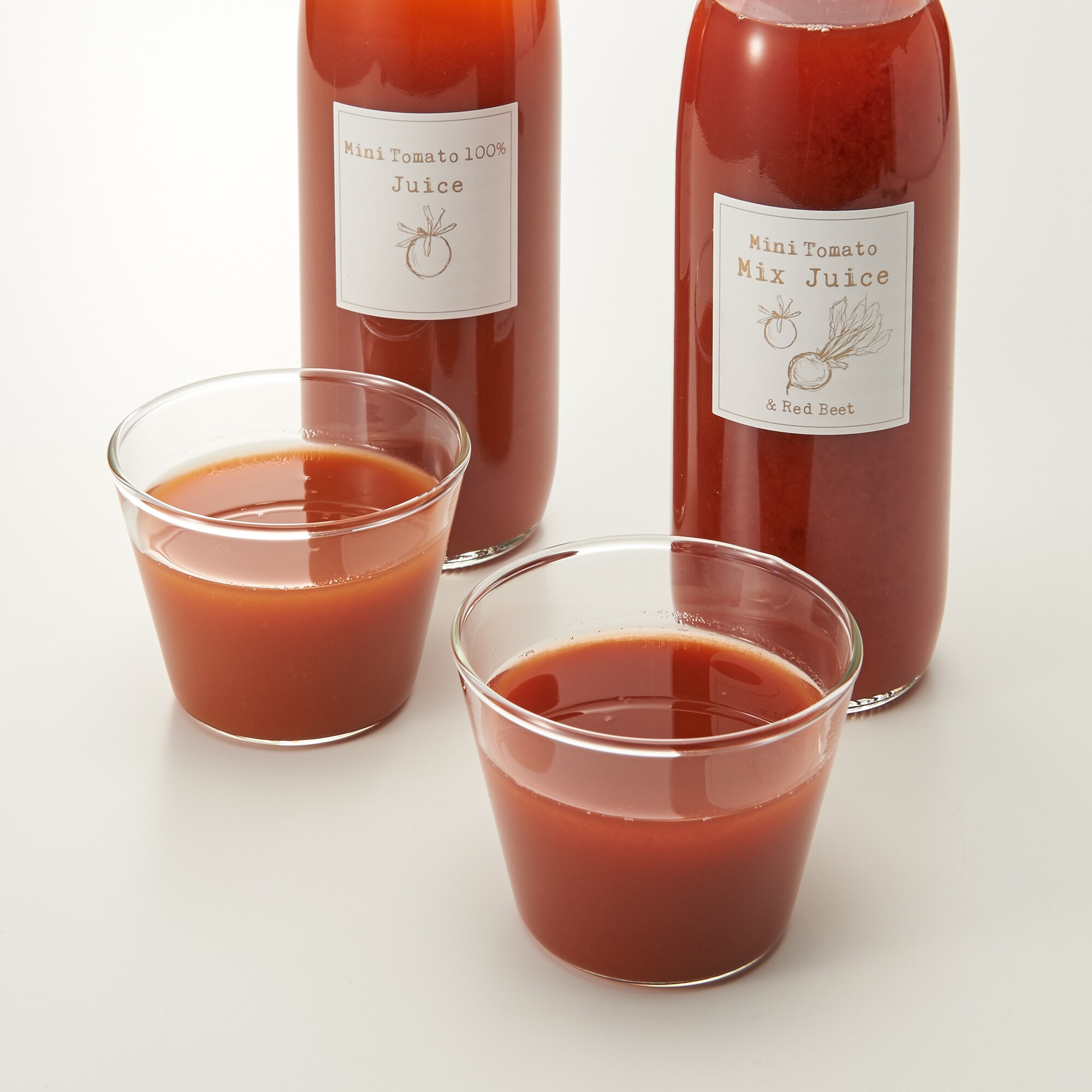 北海道和寒産　齋藤農園　ミニトマトジュース　２種セット・２本入（各５００ｍｌ）