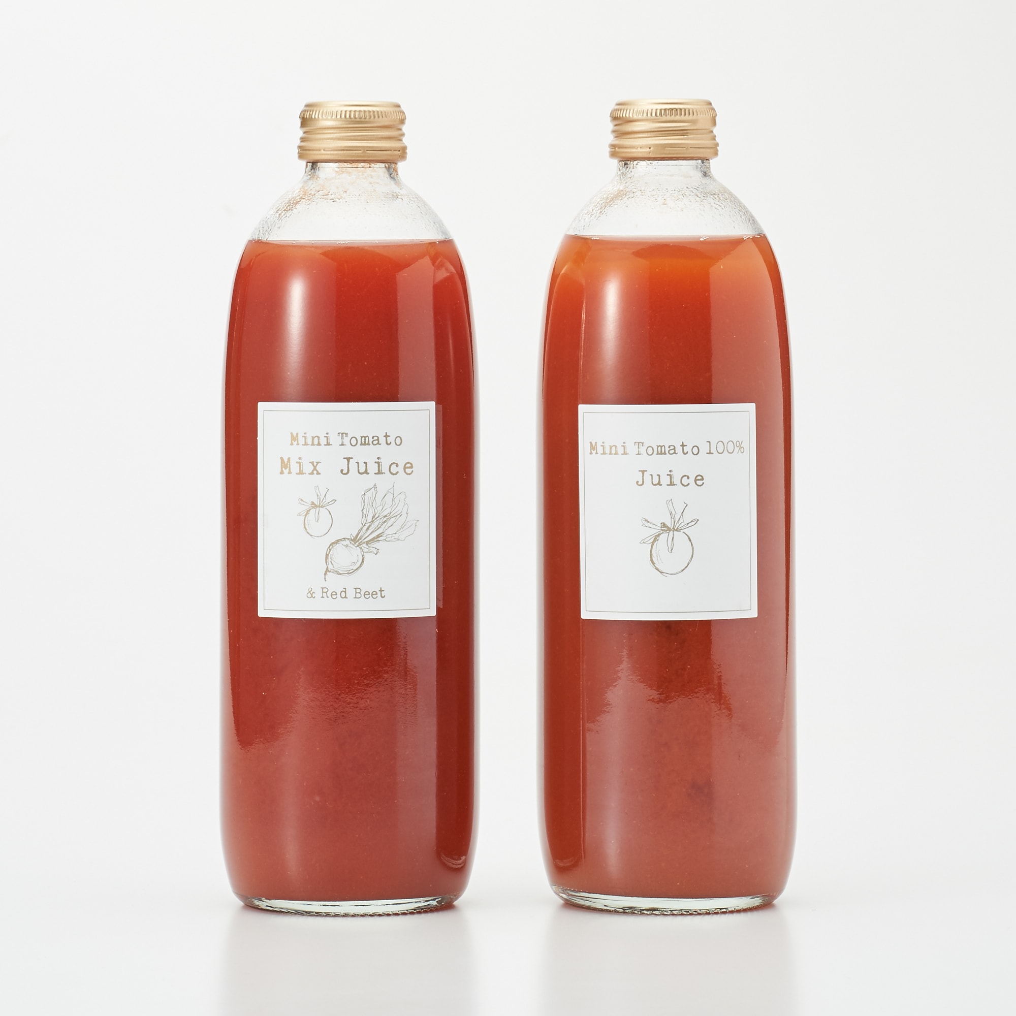 北海道和寒産　齋藤農園　ミニトマトジュース　２種セット・２本入（各５００ｍｌ）