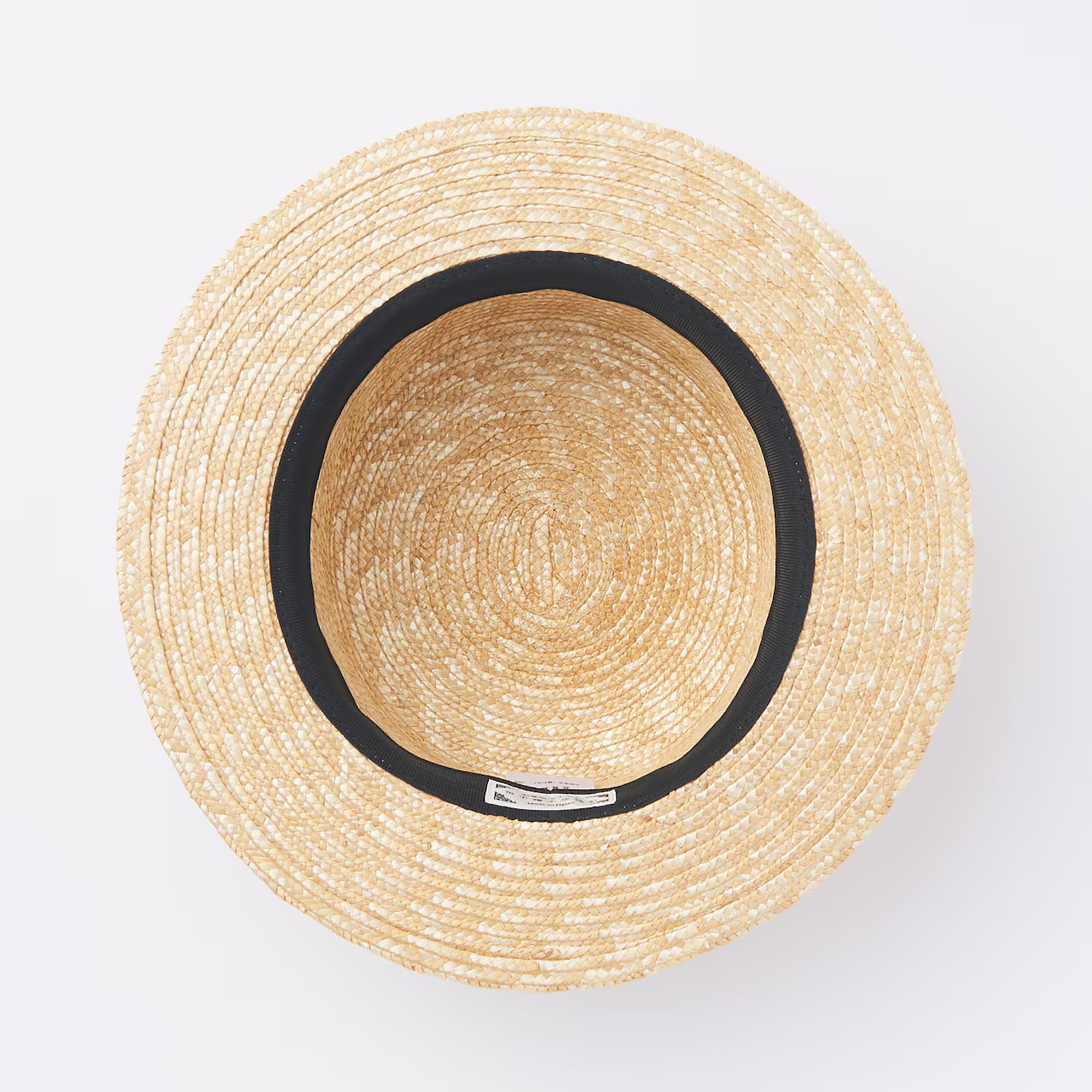 埼玉県　田中帽子の麦わら帽子「カンカン帽」カーキリボン