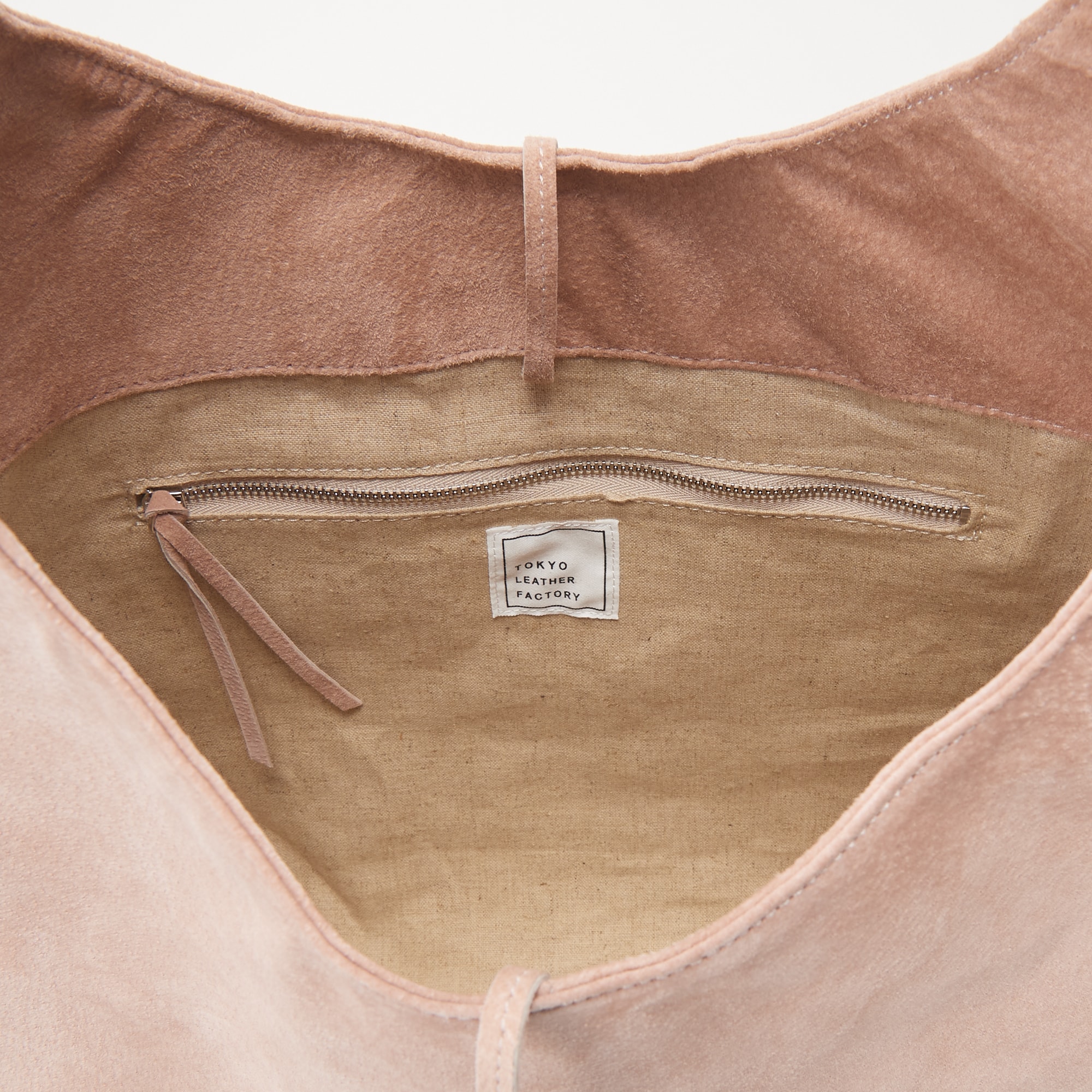 革屋が作った、洗えるショッピングバッグ・ピンクベージュ