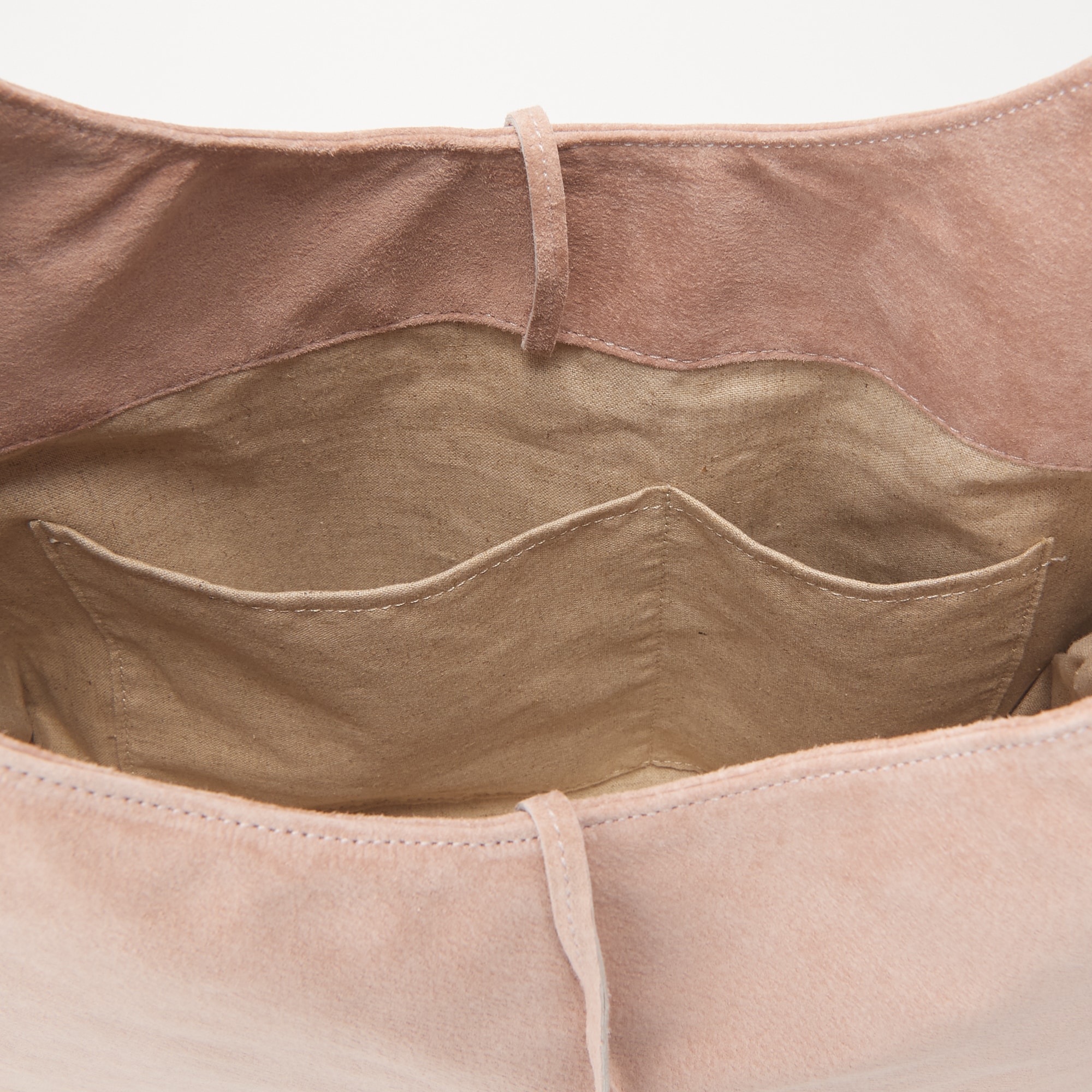 革屋が作った、洗えるショッピングバッグ・ピンクベージュ